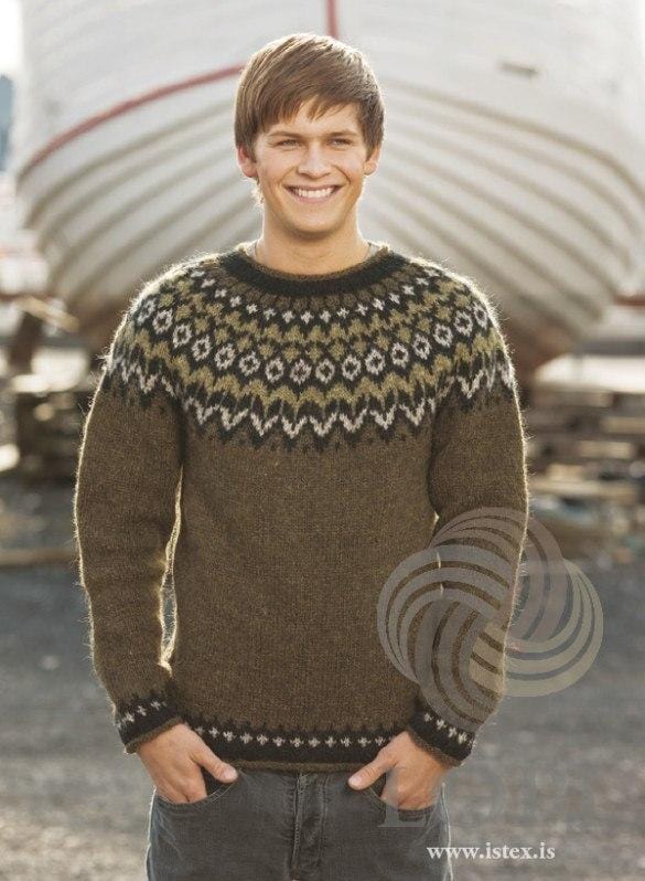 Knitting kits with Lettlopi wool yarn for men - Icelandic Sweaters