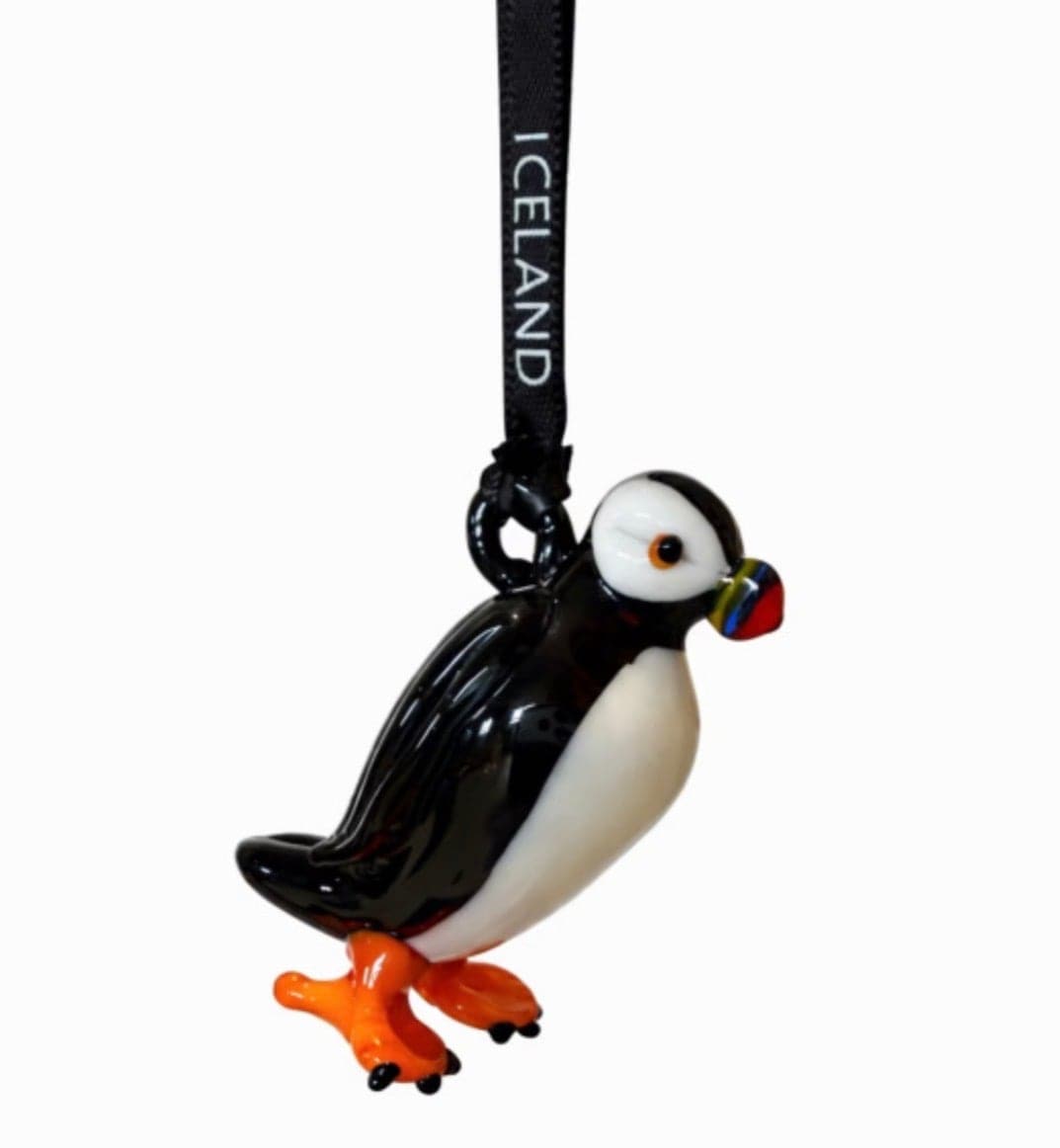 Glass Puffin Figurine