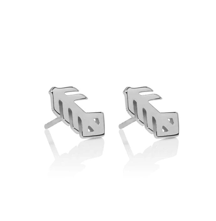 MUSIC / TONLIST SILVER EARRING STUDS - The Icelandic Store