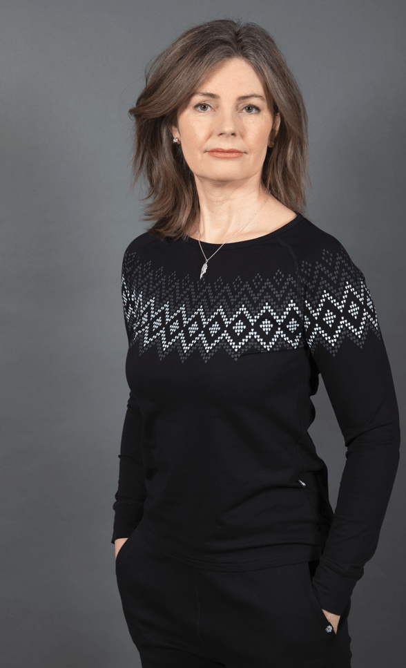 Arna Long-Sleeve T-Shirt wool sweater pattern - The Icelandic Store