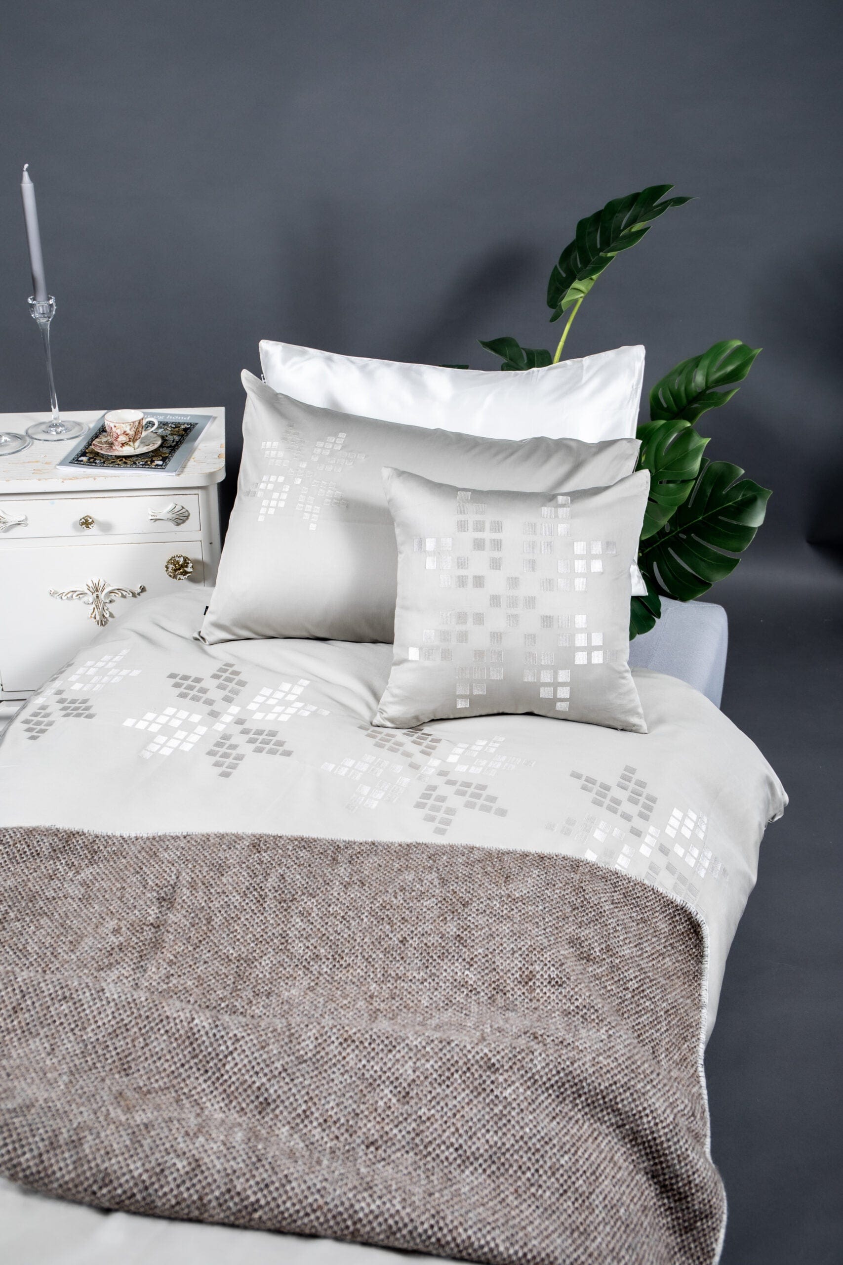 Áttablaðarós — 600‑Thread Satin Pima Cotton Duvet Set