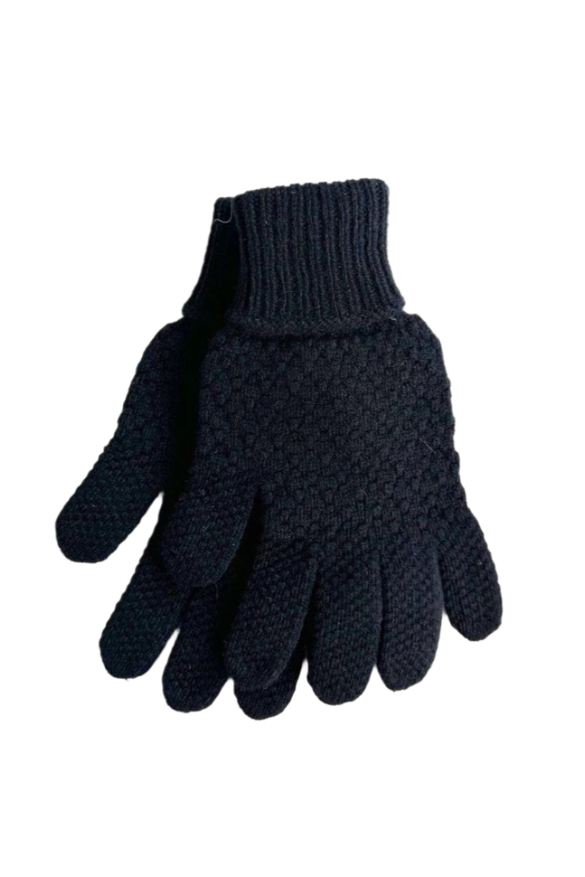 Icelandic Wool Gloves - Black - Men´s - The Icelandic Store