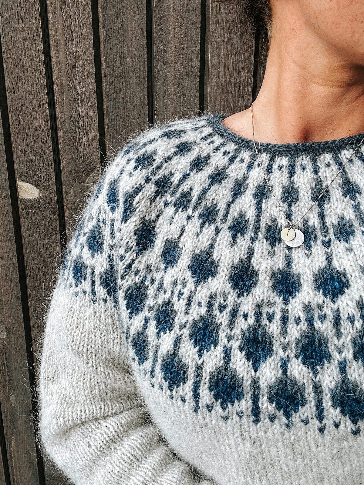 Blueberry Lettlopi Wool Sweater - Knitting kit - The Icelandic Store
