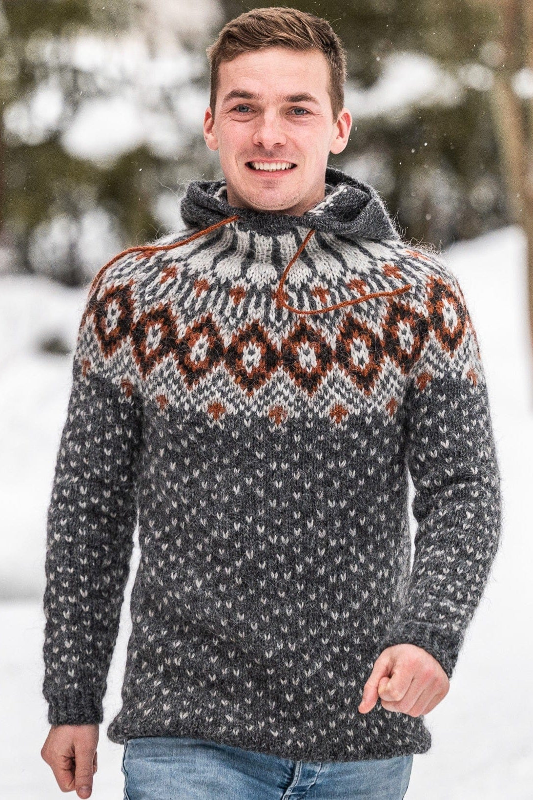 Börkur - Sunset Rose Women Sweater - Knitting Kit - The Icelandic Store