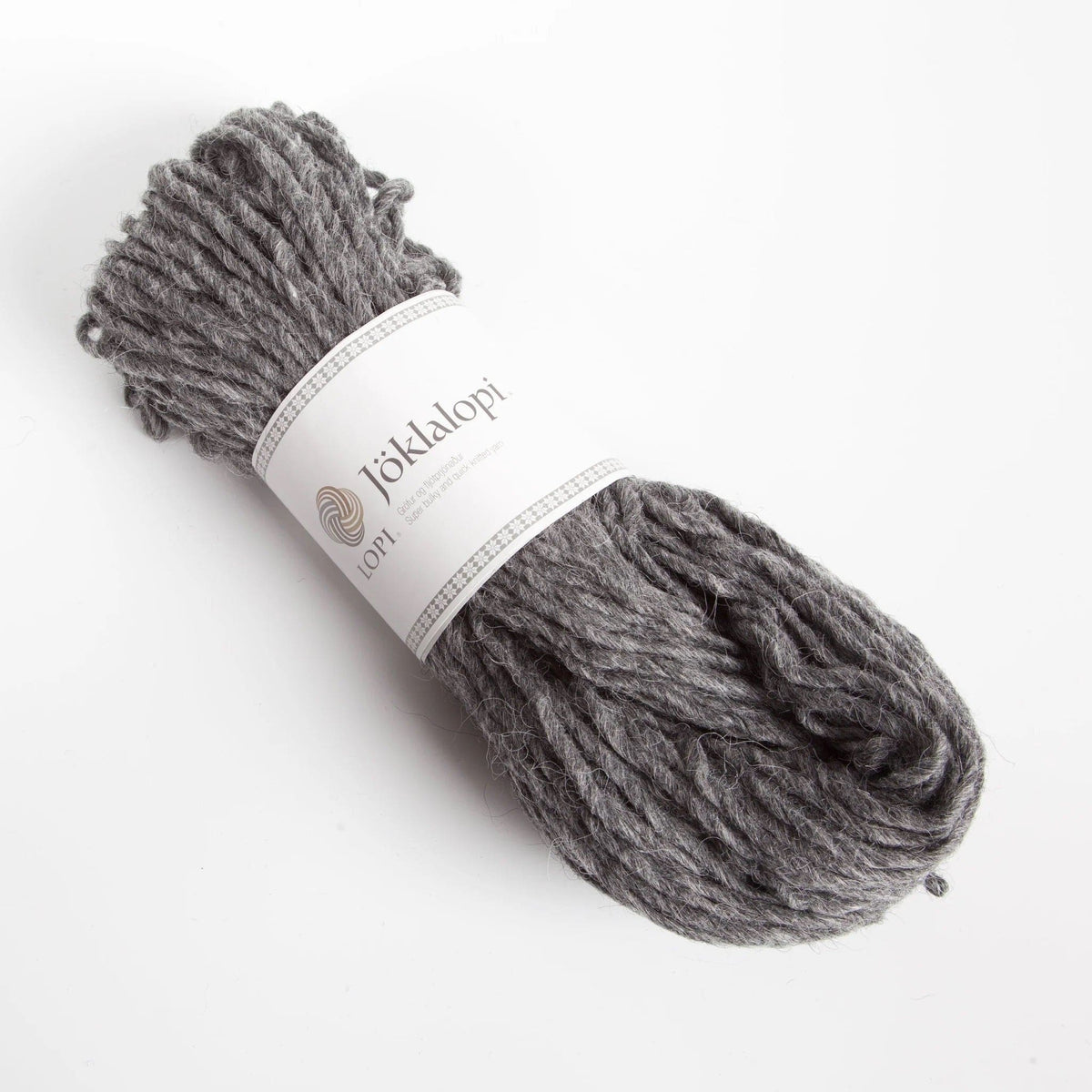 Jöklalopi 0058 Dark Grey Heather (in place of 1415 mountain blue) — 1 hank in the Hálka kit