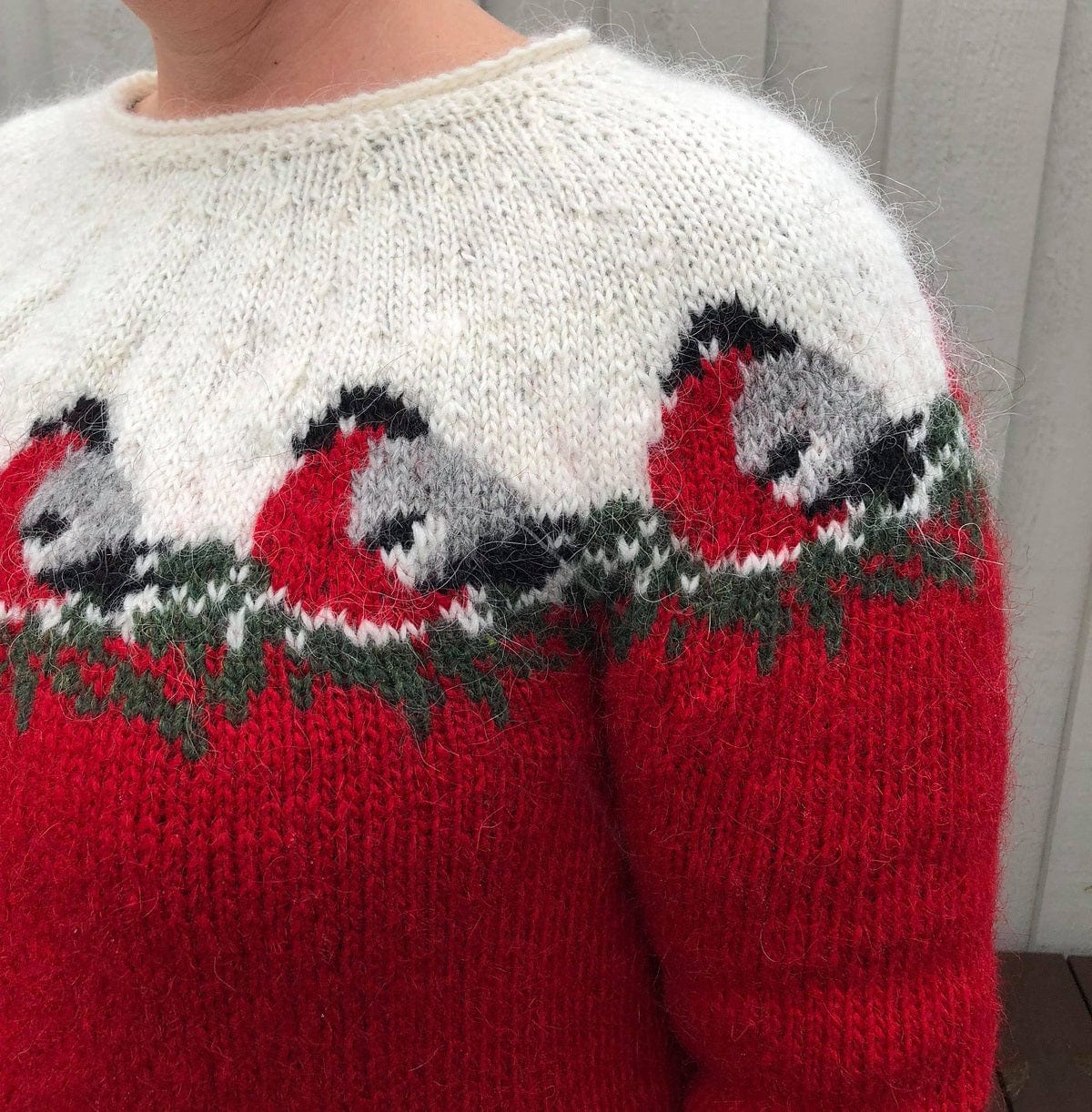 Bullfinch Icelandic Christmas sweater - Knitting Kit - The Icelandic Store