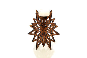 Christmas Star Plywood Candle Holder Laser Cut