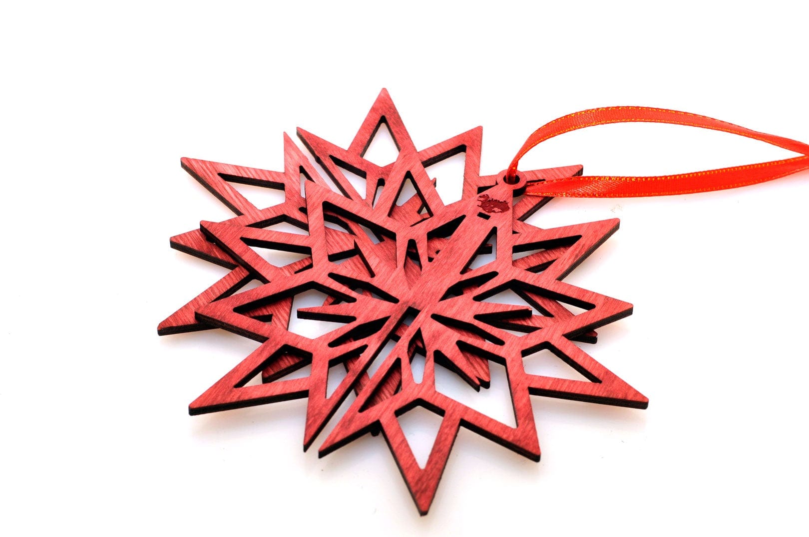 Christmas Star Ornament Plywood Laser Cut - The Icelandic Store
