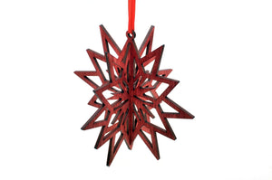 Christmas Star Ornament Plywood Laser Cut