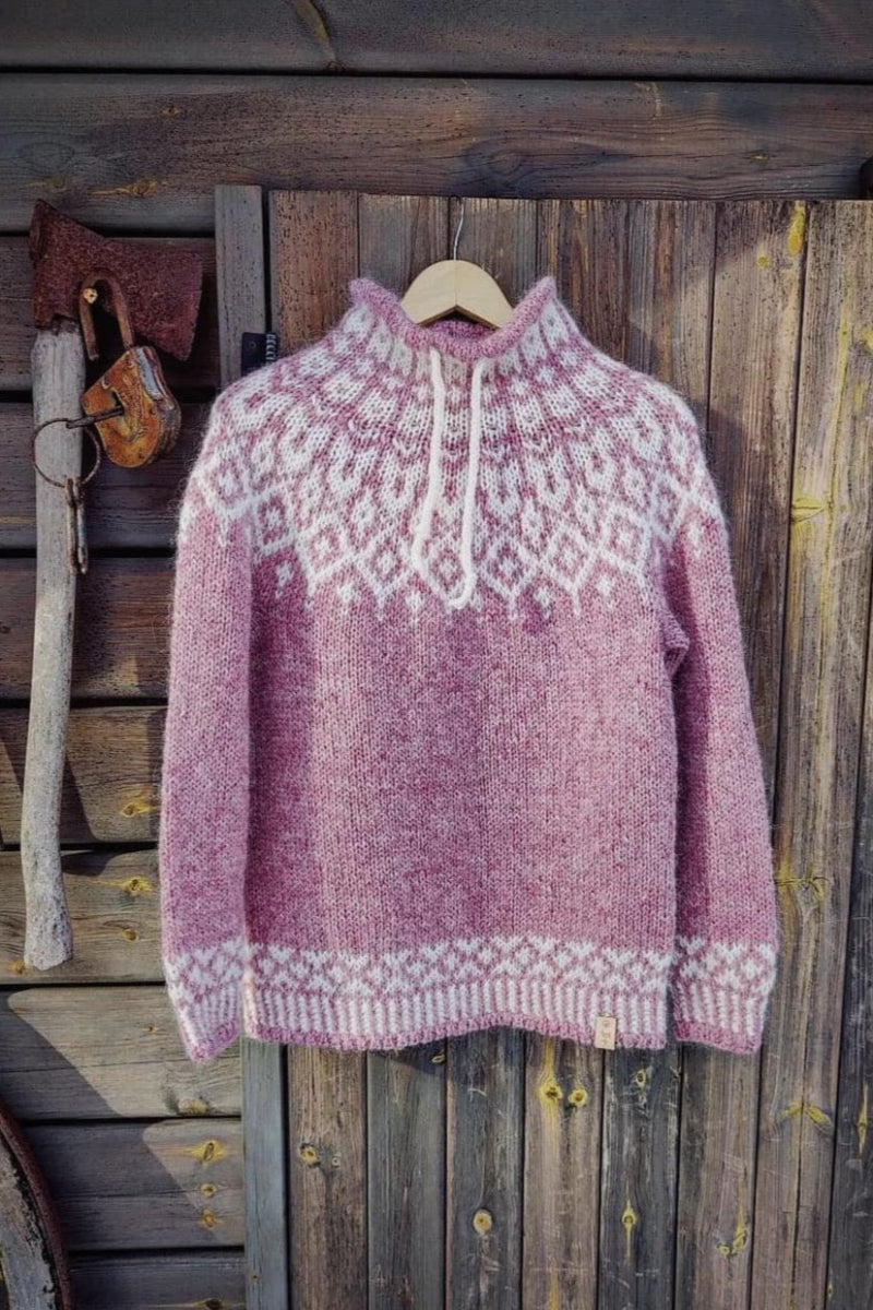 Dóttir - Sunset Rose Women Sweater - Knitting Kit - The Icelandic Store