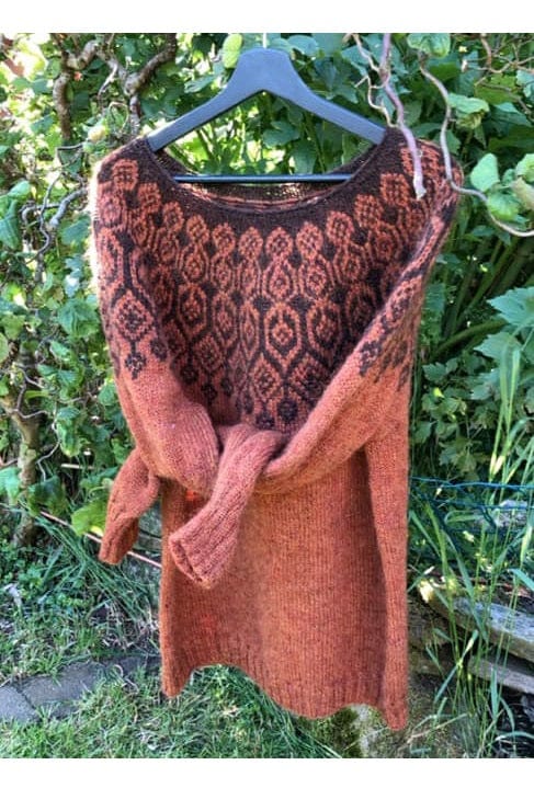Elina - Amber Heather Sweater Knitting Kit - The Icelandic Store