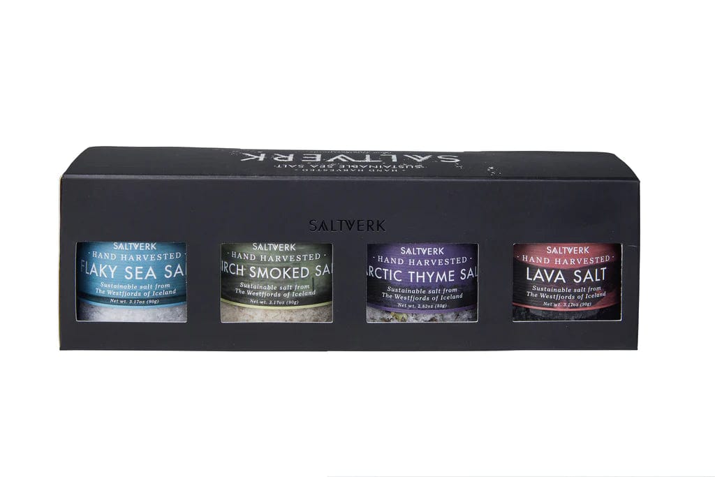 Gift Box with 4 sample of Icelandic Sea Salt Flakes - The Icelandic Store