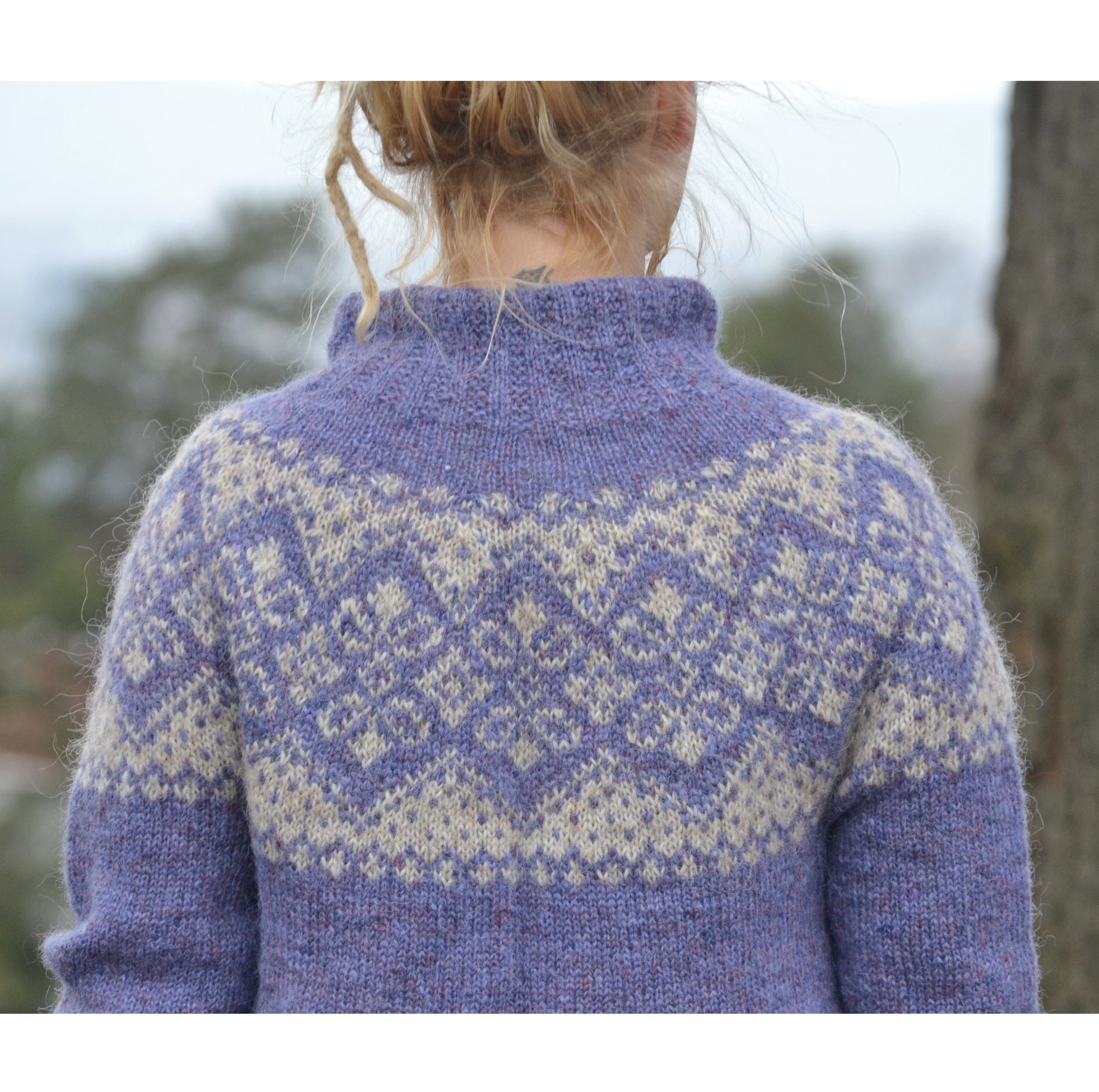 Freckleface Violet unisex cardigan Knitting Kit - The Icelandic Store