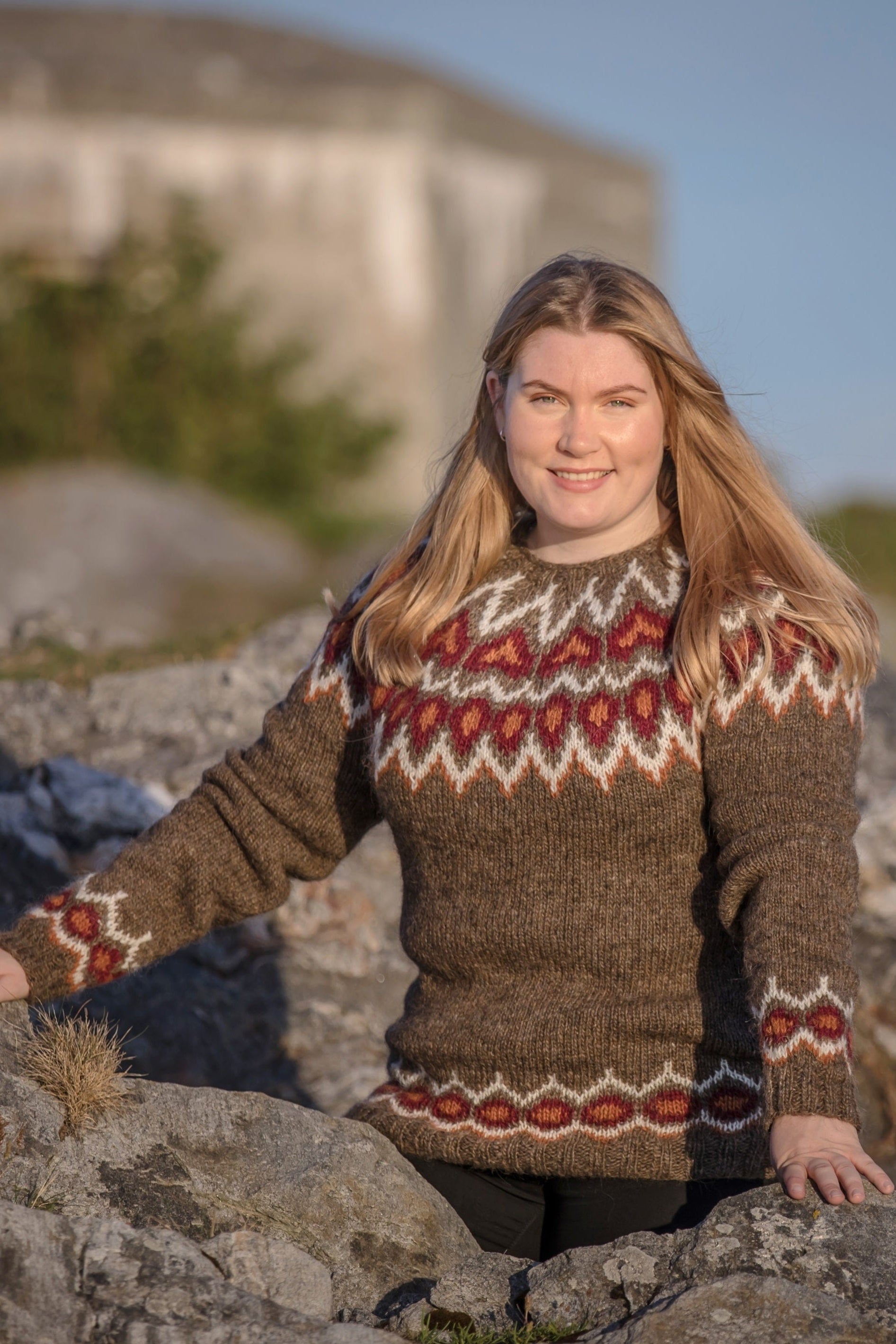 Gladis Murky Lettlopi Wool sweater - Knitting Kit - The Icelandic Store