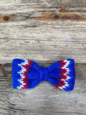 Knitted Wool Bow Tie - National Flag colors of Iceland