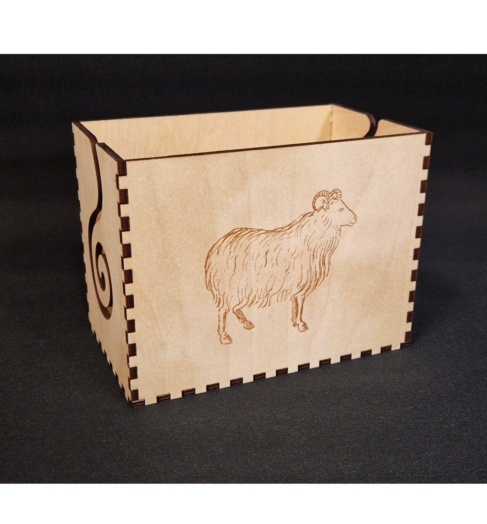 Handmade Yarn Box feeder for Knitting Crochet - Icelandic Sheep - The Icelandic Store