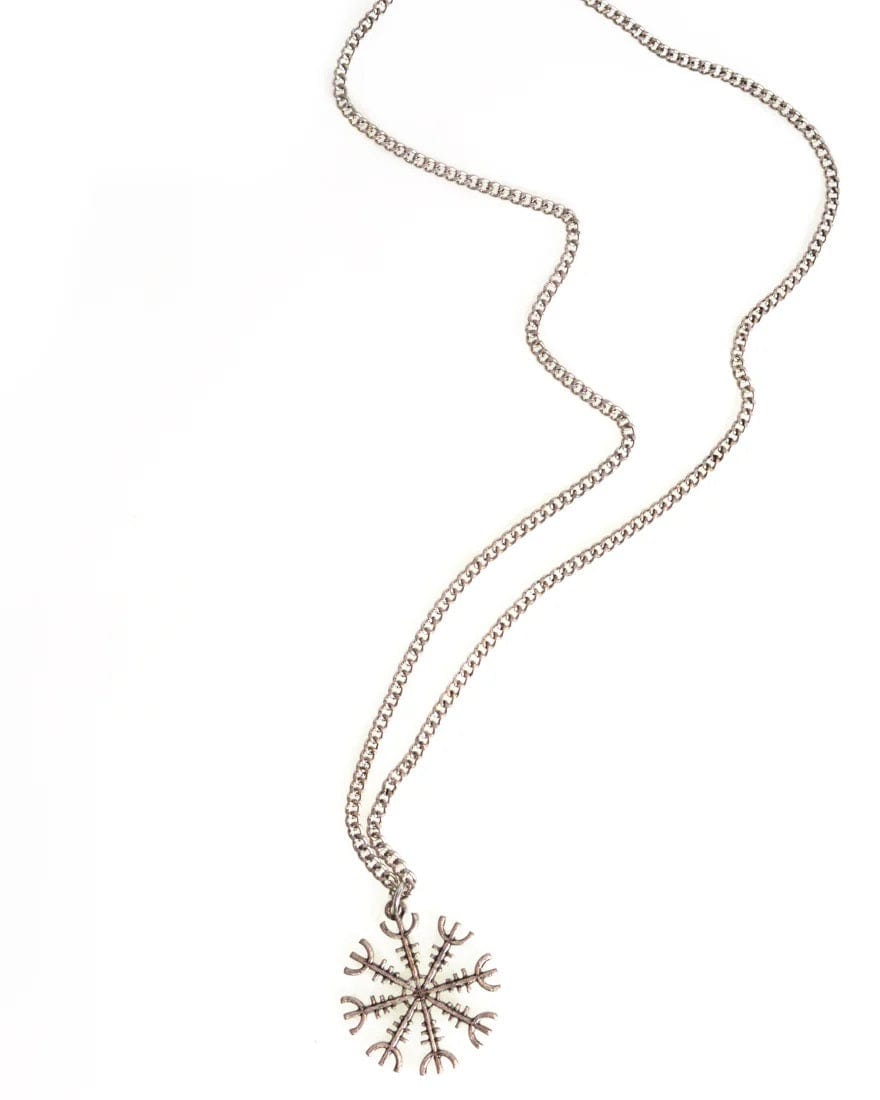 Helm of Awe Symbol stainless steel necklace - The Icelandic Store