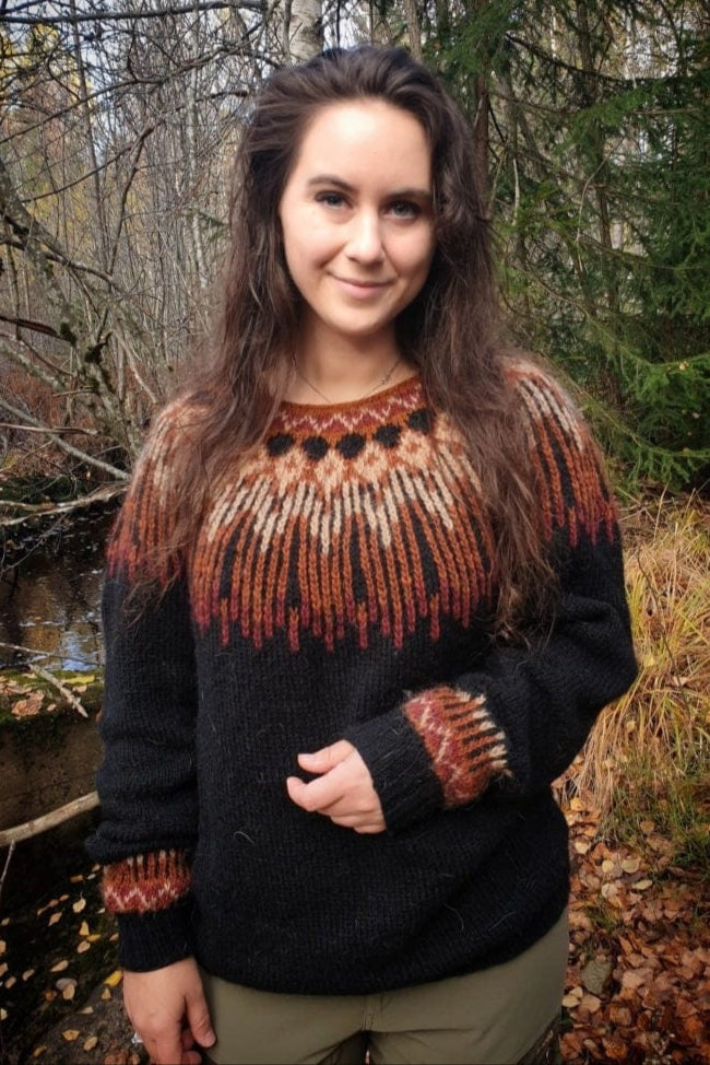 Hopi Copper Lettlopi sweater - Knitting Kit - The Icelandic Store