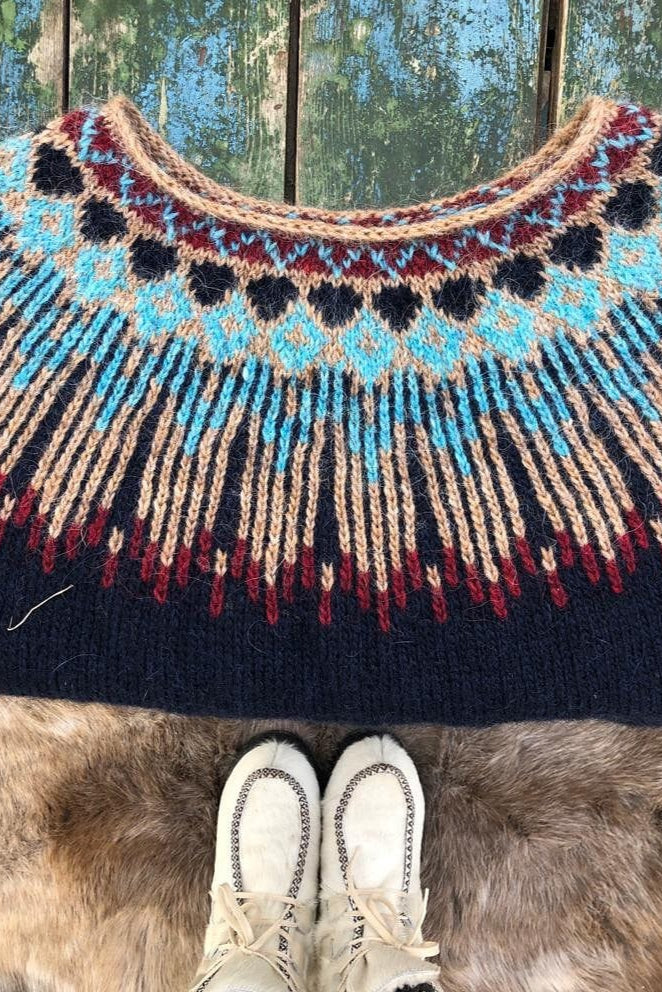 Hopi Copper Lettlopi sweater - Knitting Kit - The Icelandic Store