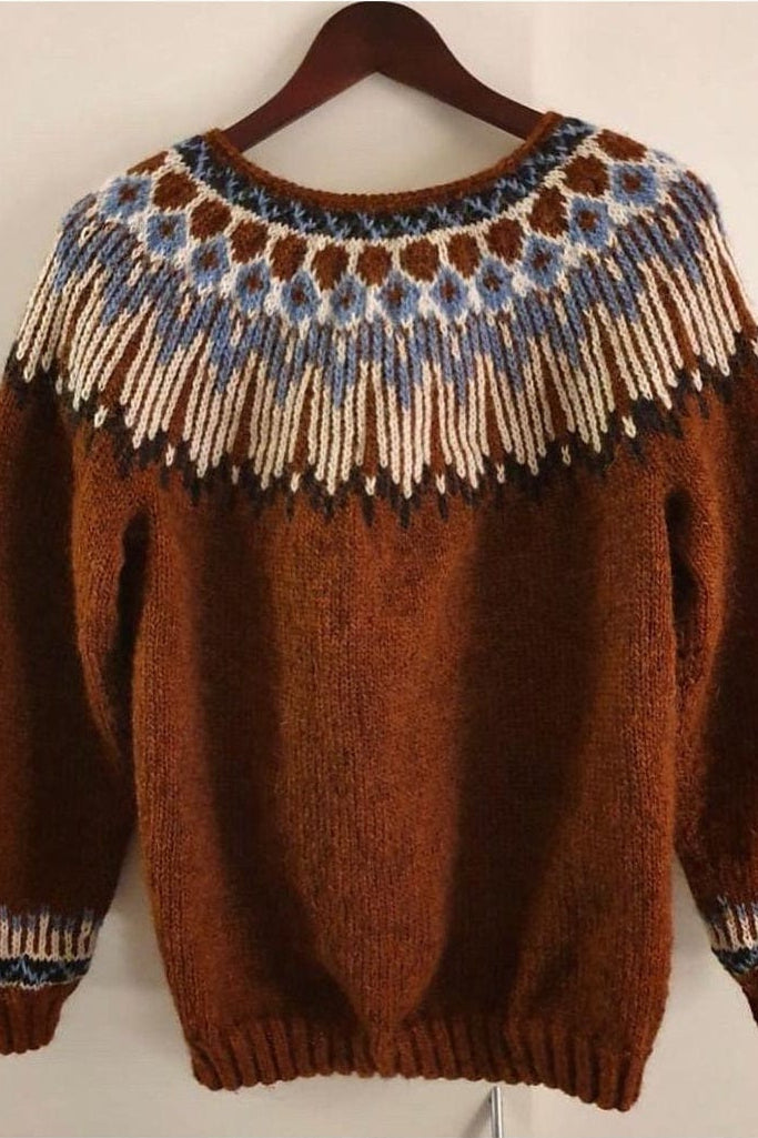 Hopi Copper Lettlopi sweater - Knitting Kit - The Icelandic Store