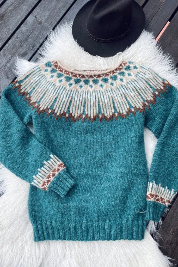 Hopi Copper Lettlopi sweater - Knitting Kit - The Icelandic Store