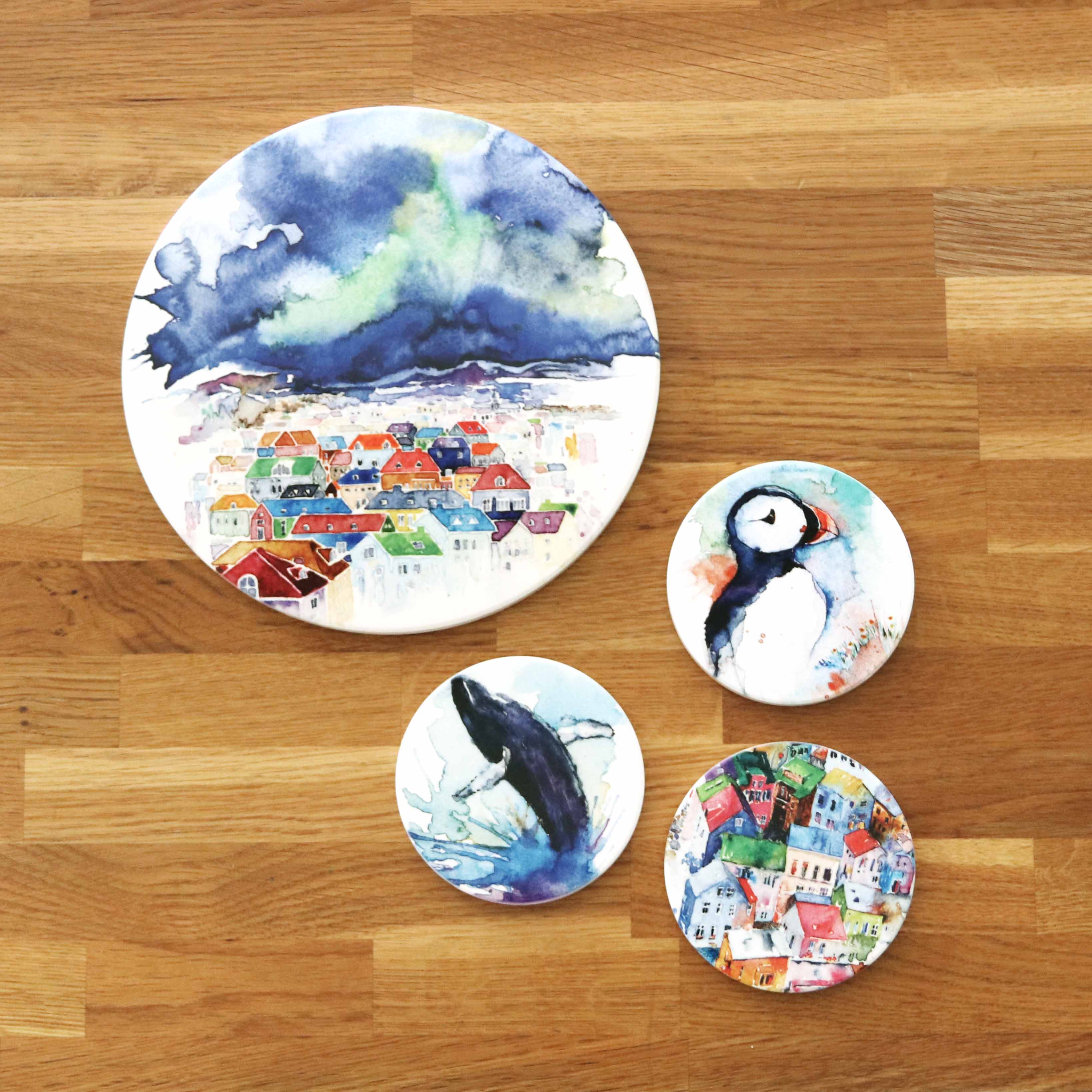 Puffin Summer | Ceramic Coaster