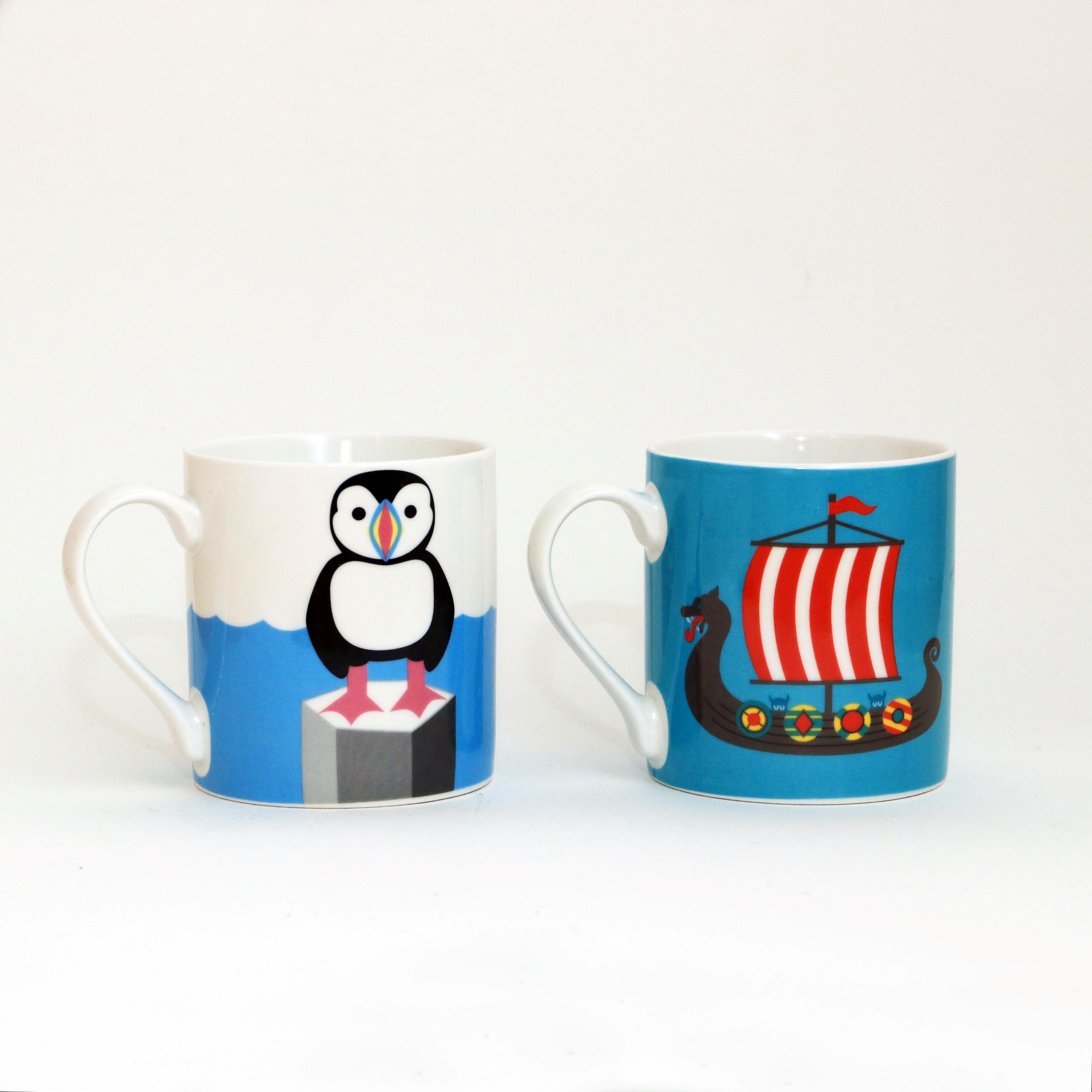 Puffins gone wild | Mug