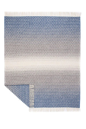 Ombre Wool blanket - Blue Grey