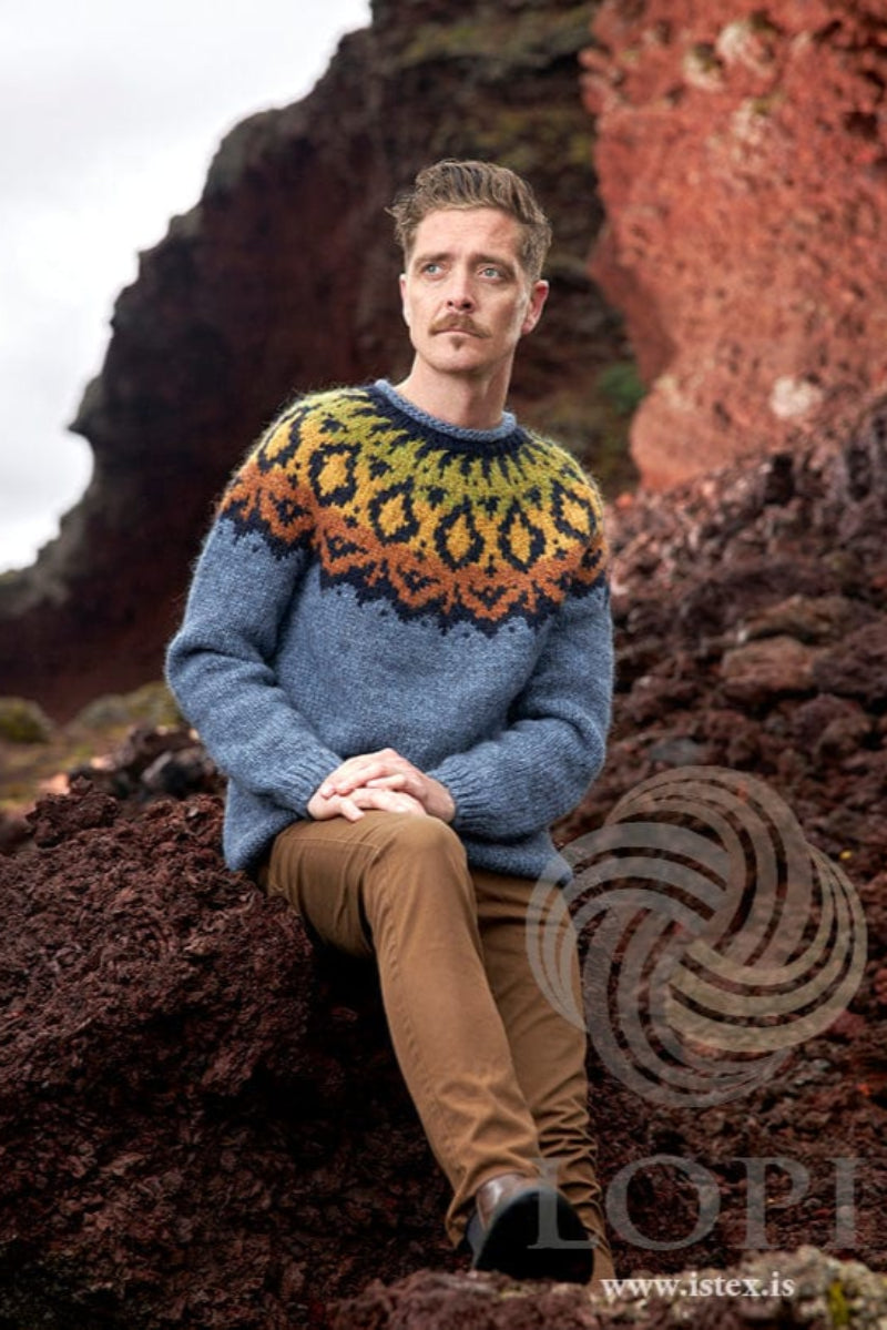 Joker Blue Icelandic Sweater - Knitting Kit - The Icelandic Store