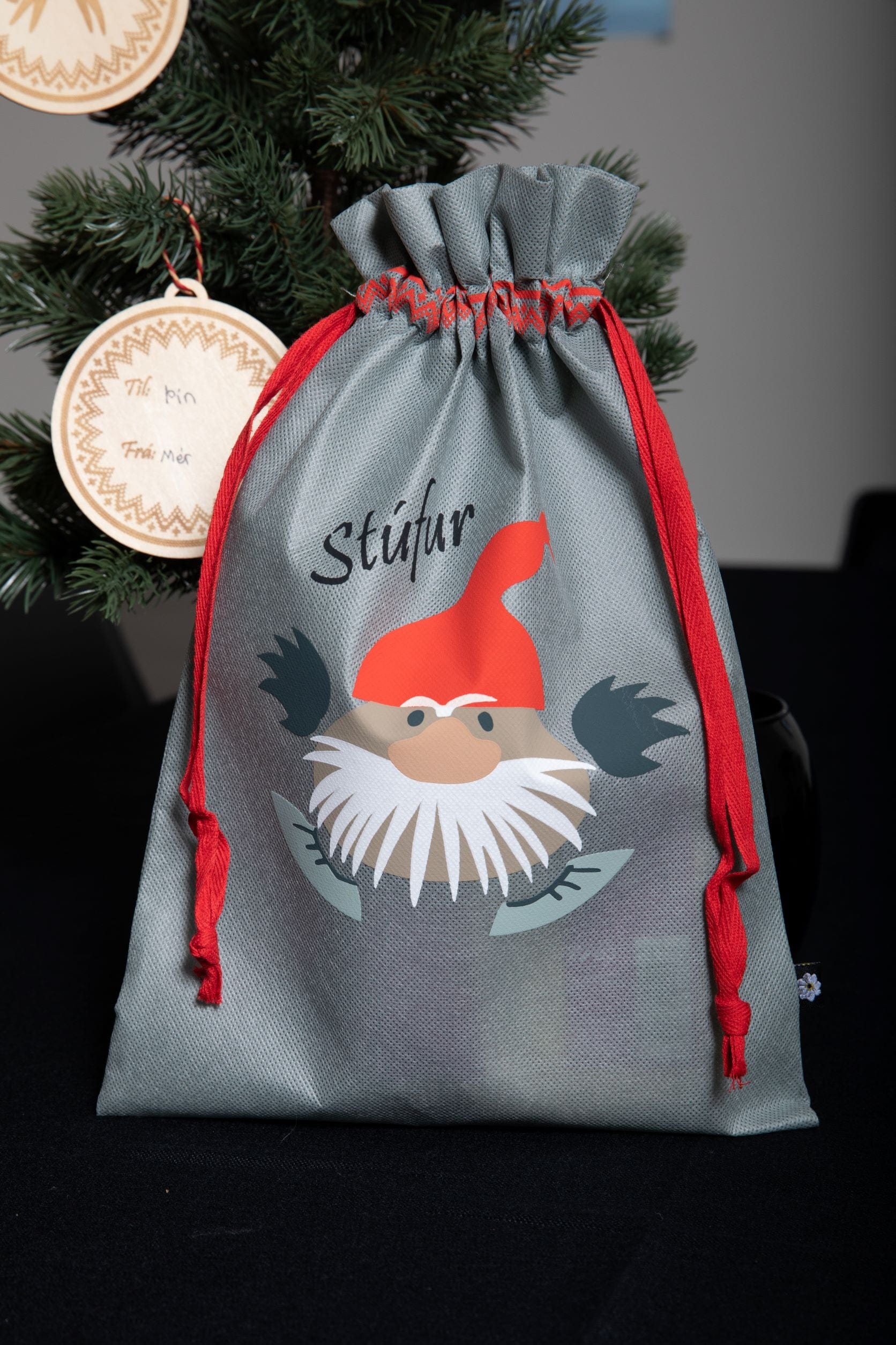 Reusable Christmas Gift Bags — Stúfur, Jólarós & Jólaköttur