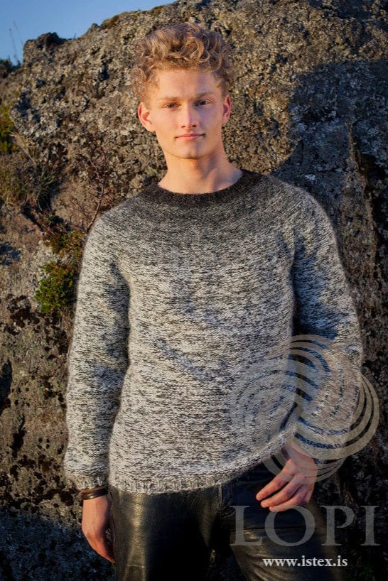 Rangur Greytone wool sweater - Knitting Kit - The Icelandic Store