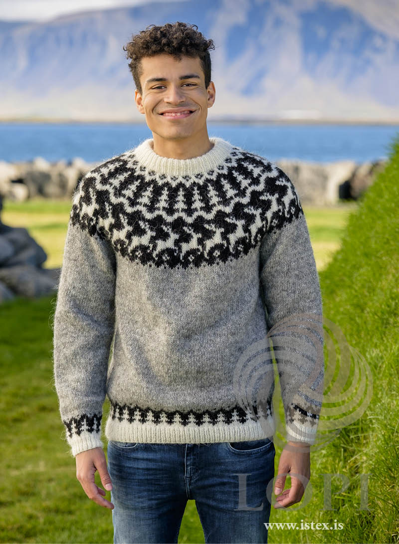 Reindeer Red Christmas Wool sweater - Knitting Kit - The Icelandic Store