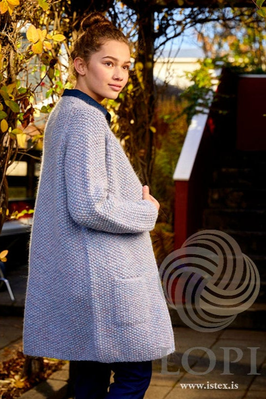 Skrugga Long Open front Jacket - Knitting Kit - The Icelandic Store