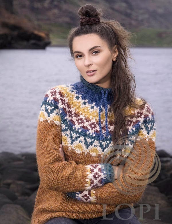 Vestur  - Icelandic Sweater - Amber Heather - The Icelandic Store