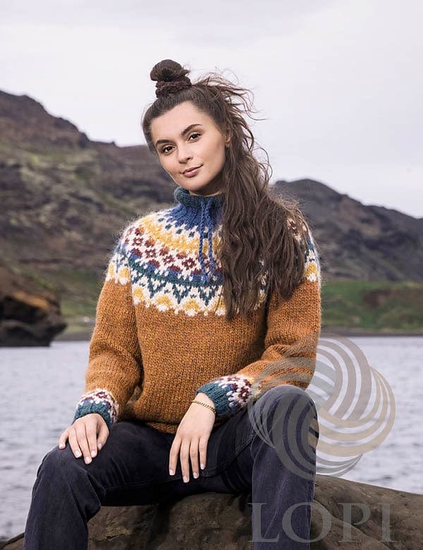Vestur - Icelandic Sweater - Amber Heather - The Icelandic Store