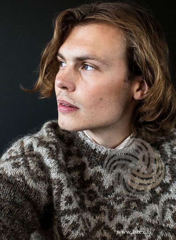 Ugla Brownish Wool Sweater - Knitting Kit - The Icelandic Store