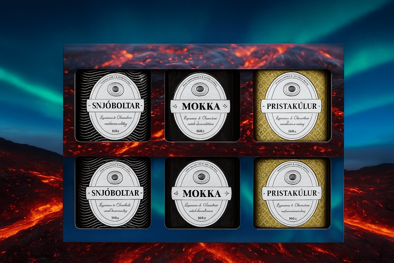 Icelandic Chocolate Gift Set – Lava & Northern Lights Editions