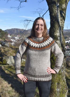 Leopold Icelandic Sweater Oatmeal Heather - Knitting Kit