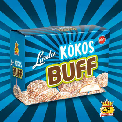 Lindu Coconut Buff Bites – Icelandic Chocolate Coconut Candy 200g