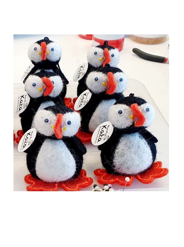 Felted wool Puffin Ornament - The Icelandic Store