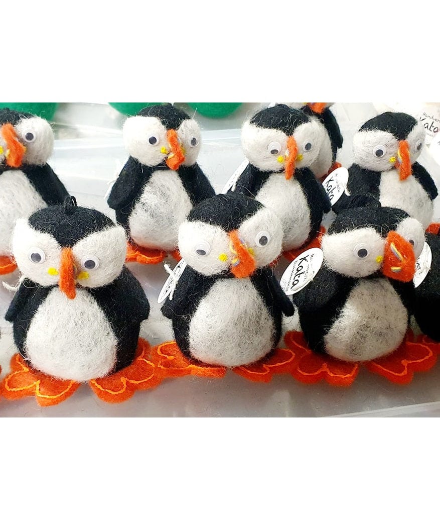 Felted wool Puffin Ornament - The Icelandic Store