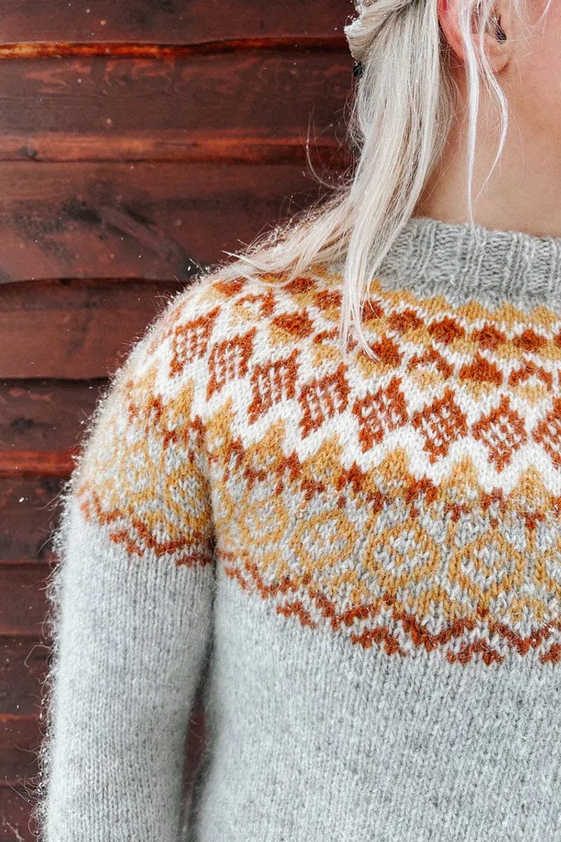 Mikkeli Easter Lettlopi Wool Sweater - Knitting kit - The Icelandic Store