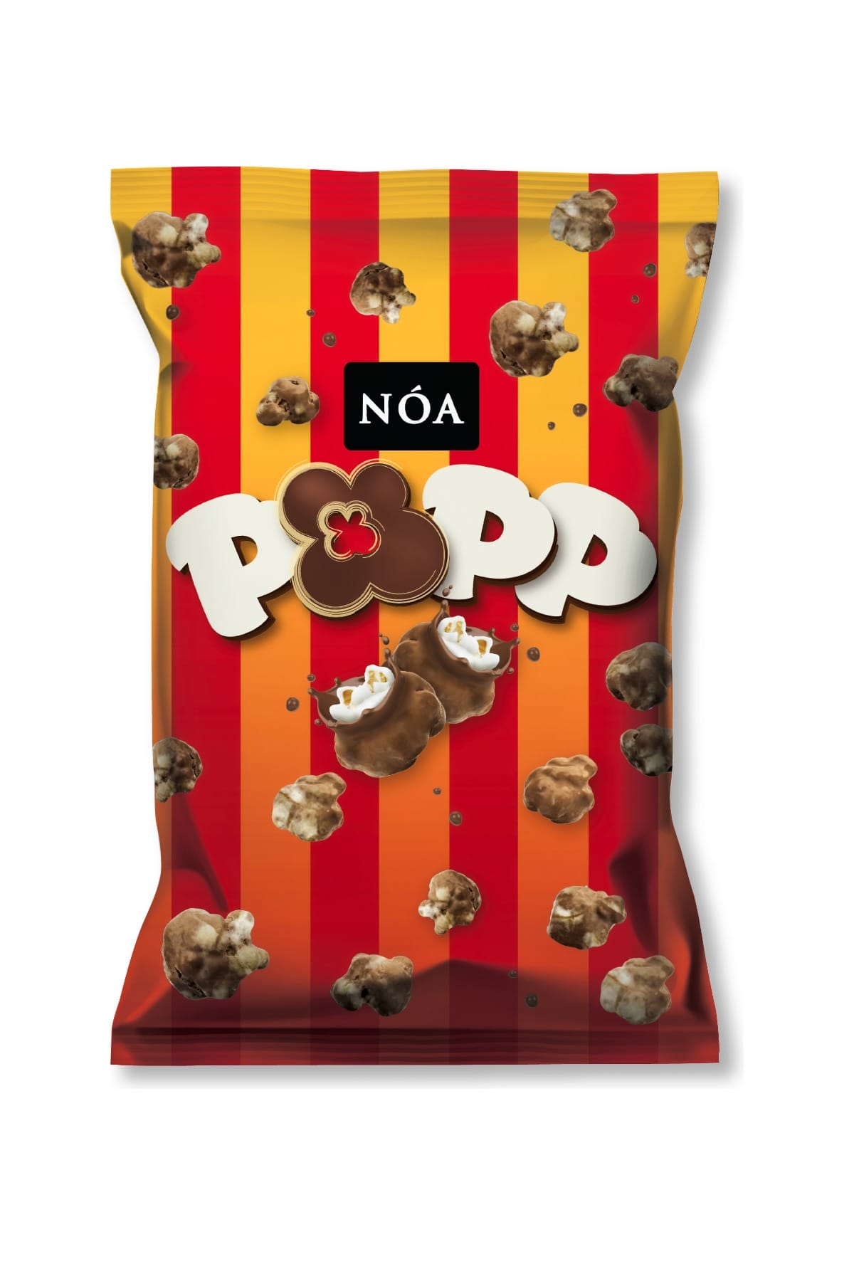 Nóa Popp Icelandic milk chocolate covered popcorn 200g bag