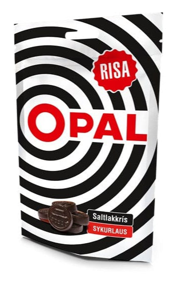 Opal Black - Salty Liquorice. Opal Black - Salty Liquorice pastilles sugarfree - The Icelandic Store