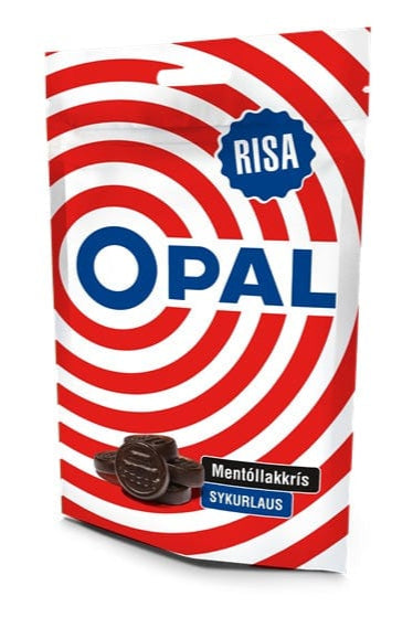 Opal Red - Menthol Liquorice. Opal Red Mentol Liquorice Pastilles.  Mentollakkris sykurlaus - The Icelandic Store
