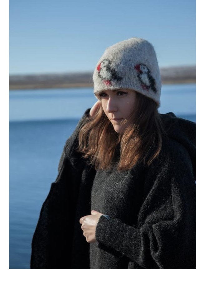 Kidka - Wool Hat - Blue Puffins - The Icelandic Store