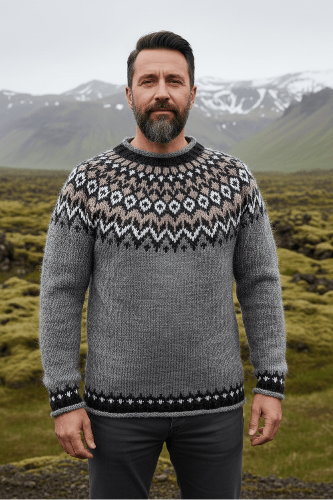 Riddari - Icelandic Sweater - Grey