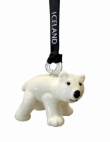 Glass Polar Bear Figurine