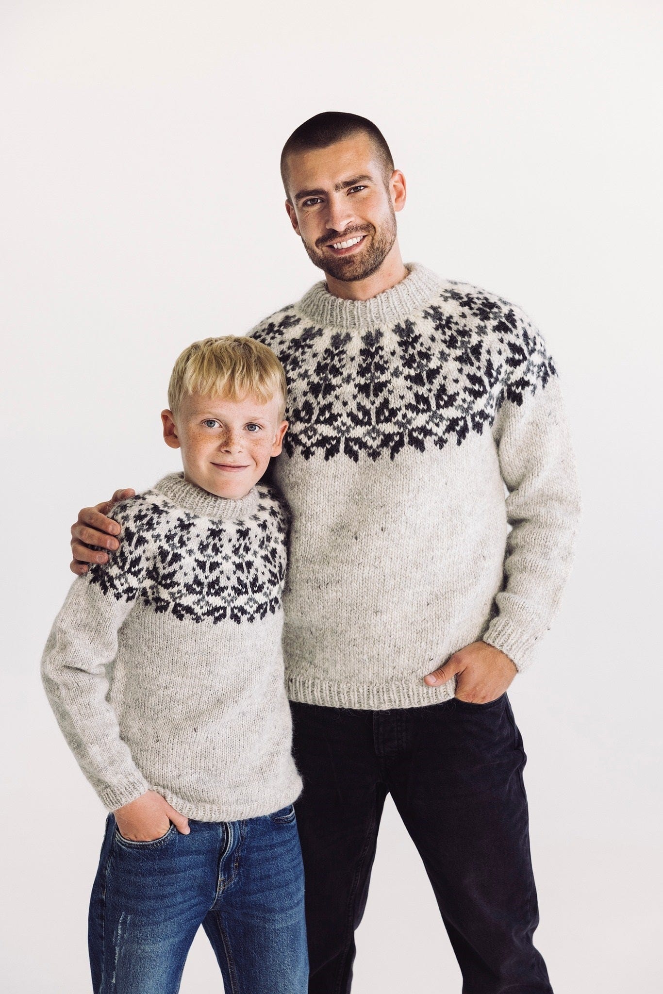 Starlights - Grey Icelandic Sweater - The Icelandic Store