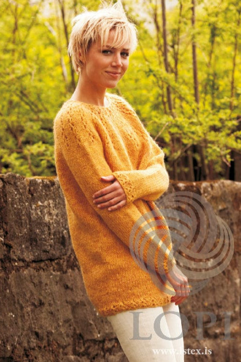 Styrkur Yellow Pullover Sweater - Knitting Kit - The Icelandic Store